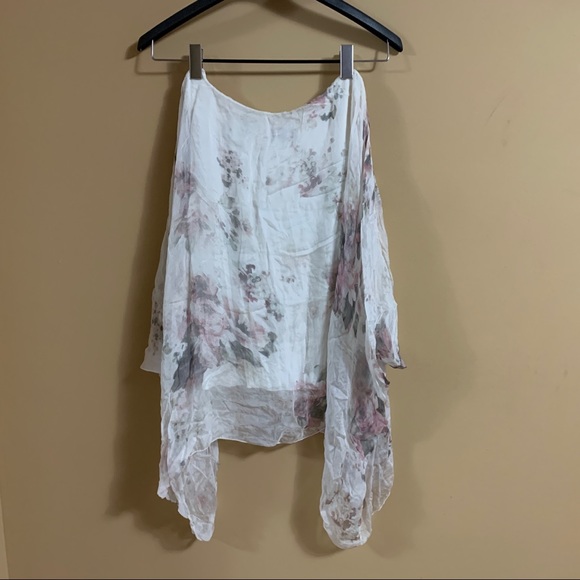 Amanti Silk Top Boat Neck Blouse , Made in Italy - Picture 2 of 4